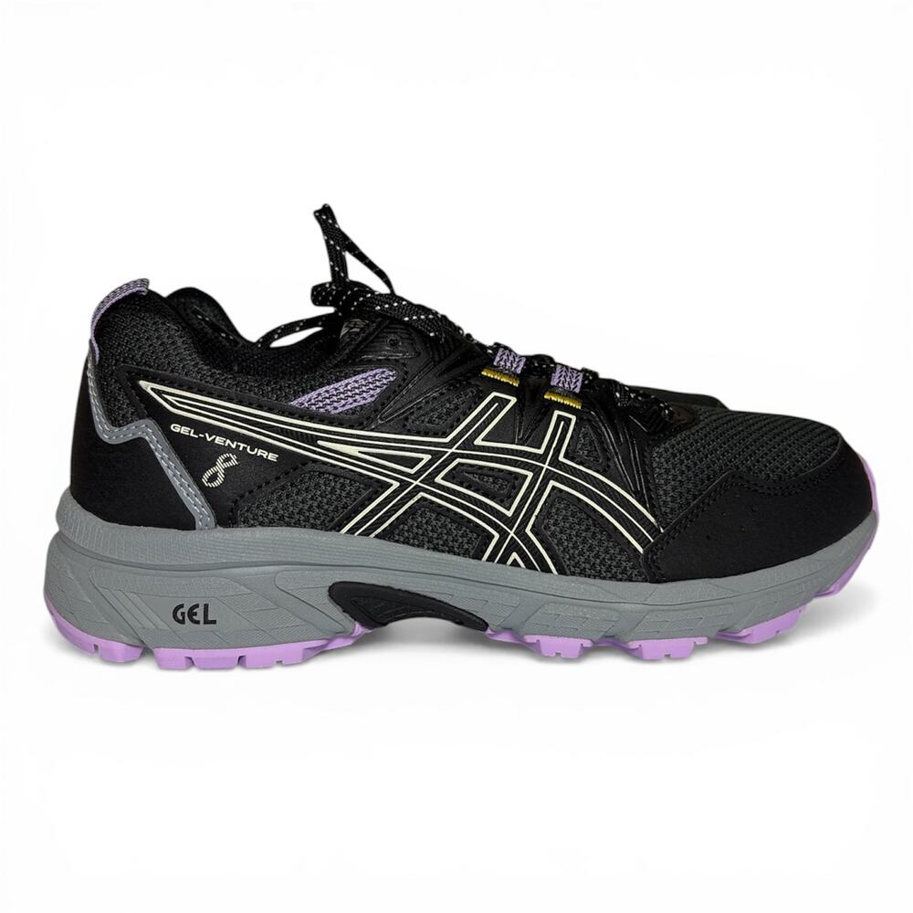 ASICS Gel-Venture 8 trail running Ortholite black lavender Women’s Size 8 NEW